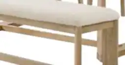 The Brick Aspen Dining Bench with Fabric Seat, 64.25W - Natural offer