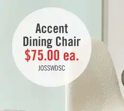 The Brick Joss Dining Chair with Polyester Fabric, Metal - White offer