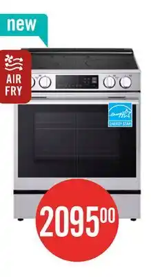 The Brick LG 6.3 Cu. Ft. Smart Induction Slide-In Range with Air Fry - LSIL6334XE offer