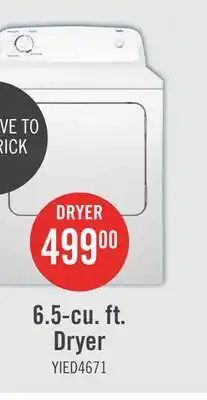 The Brick Inglis 6.5 Cu. Ft. Electric Dryer - White - YIED4671EW offer