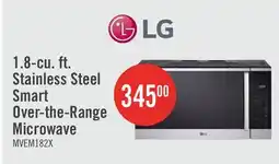 The Brick LG 1.8 Cu. Ft. Smart Over-the-Range Microwave with EasyClean - MVEM1825X offer