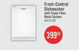 The Brick Amana 24 59 dBA Front-Control Dishwasher with Triple Filter Wash System - White - ADFS2524RW offer