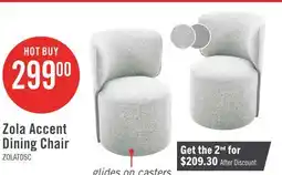 The Brick Zola Gliding Dining Chair with Polyester Fabric - Cloud Grey offer