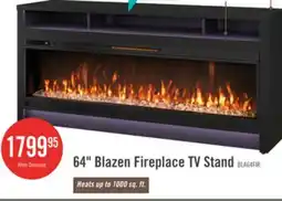 The Brick Blazen 64 Electric Fireplace TV Stand with Storage for TVs up to 70 - Black offer