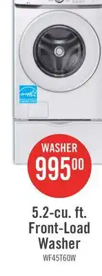 The Brick Samsung 5.2 Cu. Ft. Front-Load Washer - White - Stackable - WF45T6000AW/A5 offer