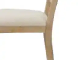 The Brick Aspen Dining Chair with Fabric Seat, Slat-Back - Natural offer