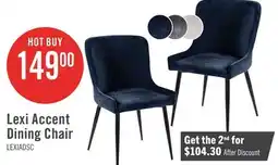 The Brick Lexi Dining Chair with Velvet-Look Fabric, Metal - Blue offer