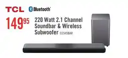 The Brick TCL 2.1 CH Bluetooth Dolby Atmos DTS Virtual:X Soundbar with Wireless Subwoofer (S55H) offer