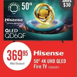 The Brick HISENSE 50 QD6QF QLED 4K UHD Smart Fire TV (50QD6QF) offer