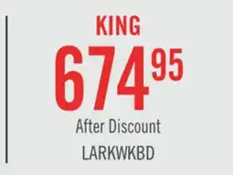 The Brick Lark Panel Bed with Headboard & Frame, Chevron Pattern, Rustic White - King Size offer