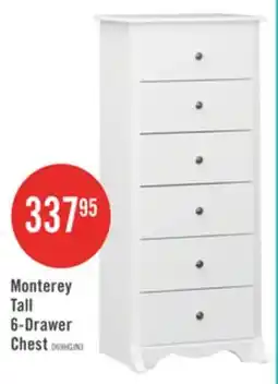 The Brick Monterey Tall 6-Drawer Chest - White offer