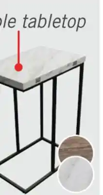 The Brick Pia 18 C-Table with Expandable Top - White Marble offer