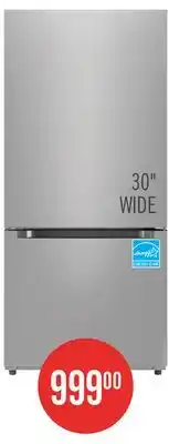 The Brick Midea 18.7 Cu. Ft. Bottom-Freezer Refrigerator - MRB19B7AST offer