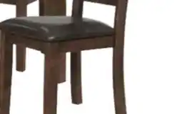 The Brick Talia Dining Chair with Vegan-Leather Fabric, Cross-Back - Brown offer