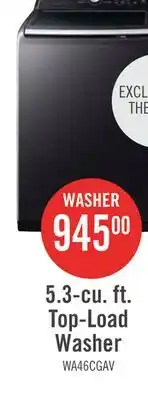 The Brick Samsung 5.4 Cu. Ft. Top-Load Washer - Black Stainless Steel - WA46CG3505AVA4 offer