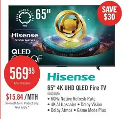 The Brick HISENSE 65 QD6QF QLED 4K UHD Smart Fire TV (65QD6QF) offer
