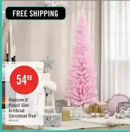 The Brick Homcom 6ft Pencil Slim Artificial Christmas Tree With 390 Realistic Branches offer