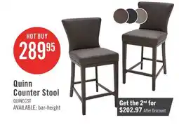 The Brick Quinn Counter-Height Stool with Vegan Leather Fabric - Brown offer