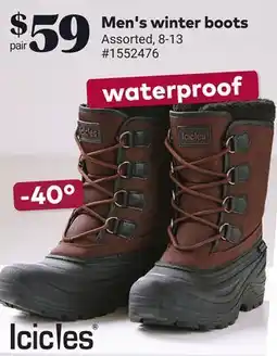 Giant Tiger Men's winter boots offer