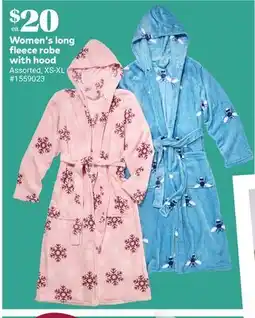 Giant Tiger Women's long fleece robe with hood offer