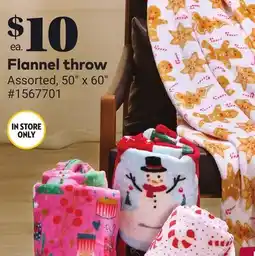 Giant Tiger Flannel throw offer