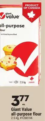 Giant Tiger Giant Value all‐purpose flour offer
