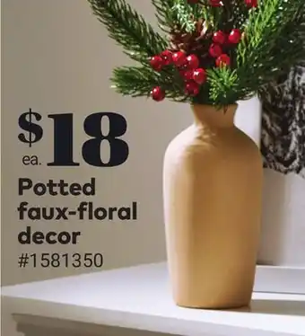 Giant Tiger Potted faux-floral decor offer