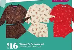 Giant Tiger Women's PJ boxer set offer