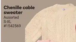 Giant Tiger Chenille cable sweater offer