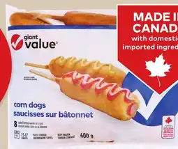 Giant Tiger Giant Value corn dogs offer