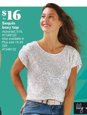 Giant Tiger Sequin boxy top offer