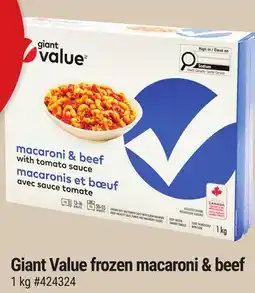 Giant Tiger Giant Value frozen macaroni & beef offer