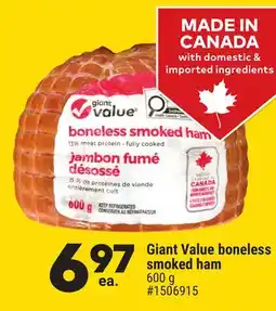 Giant Tiger Giant Value boneless smoked ham offer