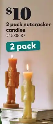 Giant Tiger 2 pack nutcracker candles offer