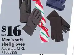 Giant Tiger Men's soft shell gloves offer