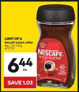 Giant Tiger Nescafé instant coffee offer