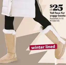 Giant Tiger Tall faux fur yuggy boots offer