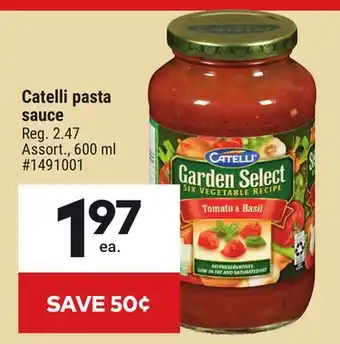 Giant Tiger Catelli pasta sauce offer