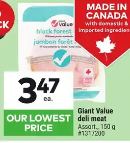 Giant Tiger Giant Value deli meat offer