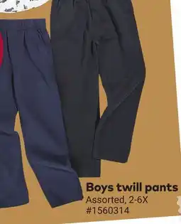 Giant Tiger Boys twill pants offer