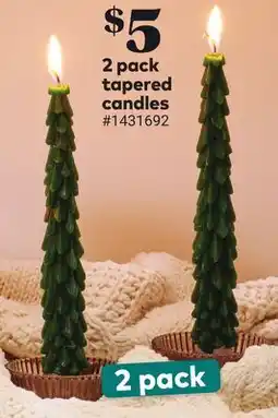 Giant Tiger 2 pack tapered candles offer