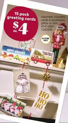 Giant Tiger 15 pack greeting cards offer