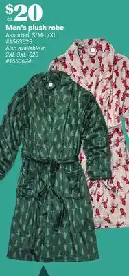 Giant Tiger Men's plush robe offer