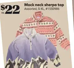 Giant Tiger Mock neck sherpa top offer