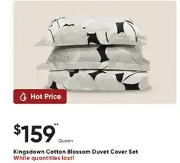 Sleep Country Kingsdown Cotton Blossom Duvet Cover Set offer