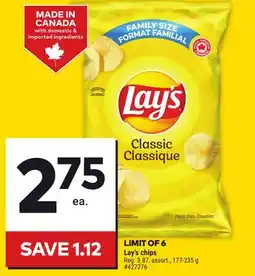 Giant Tiger Lays chips offer