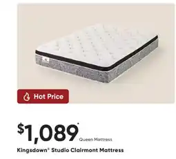 Sleep Country Kingsdown Studio Clairmont Mattress offer