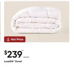 Sleep Country LuxeSilk Duvet offer
