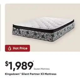 Sleep Country Kingsdown Silent Partner X3 Mattress offer