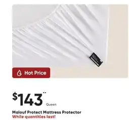 Sleep Country Malouf Protect Mattress Protector offer